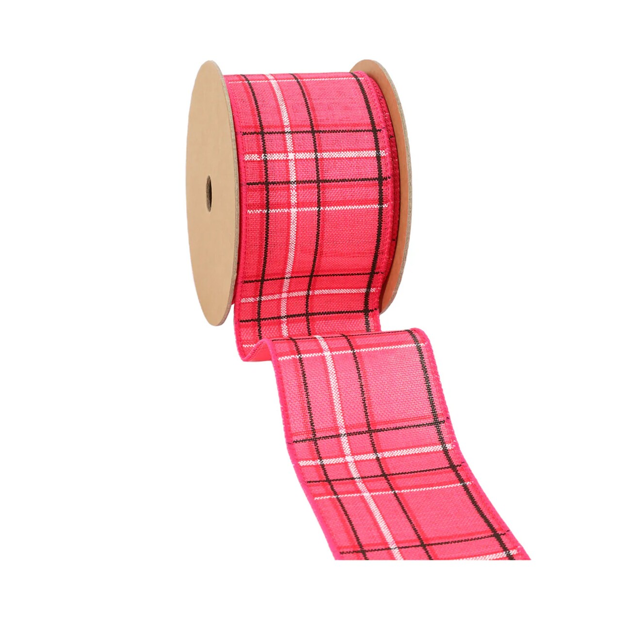 LaRibbons 1 1/2" - 2 1/2" Wired Ribbon | Spring Plaid | 10 Yard Roll